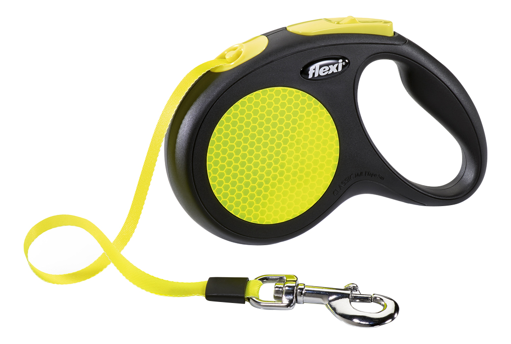 

Рулетка-поводок FLEXI Neon New Classic М-L до 50кг лента, 5м, Neon New Classic