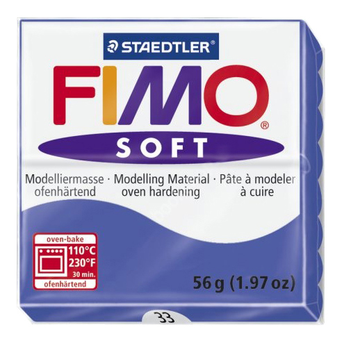 Глина для лепки FIMO Глина блестящий синий 56 г