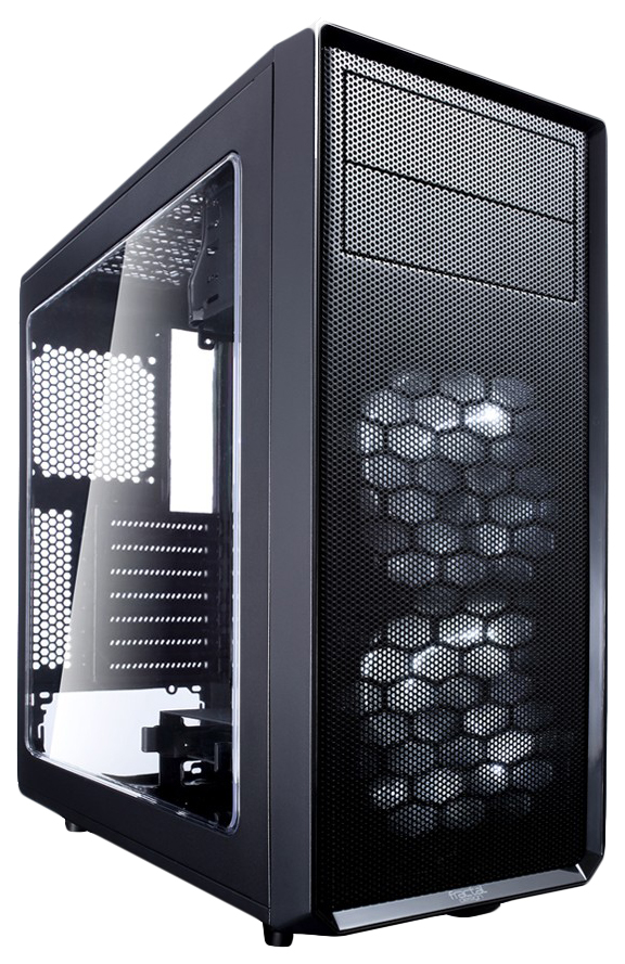 фото Компьютерный корпус fractal design focus g без бп (fd-ca-focus-bk-w) black