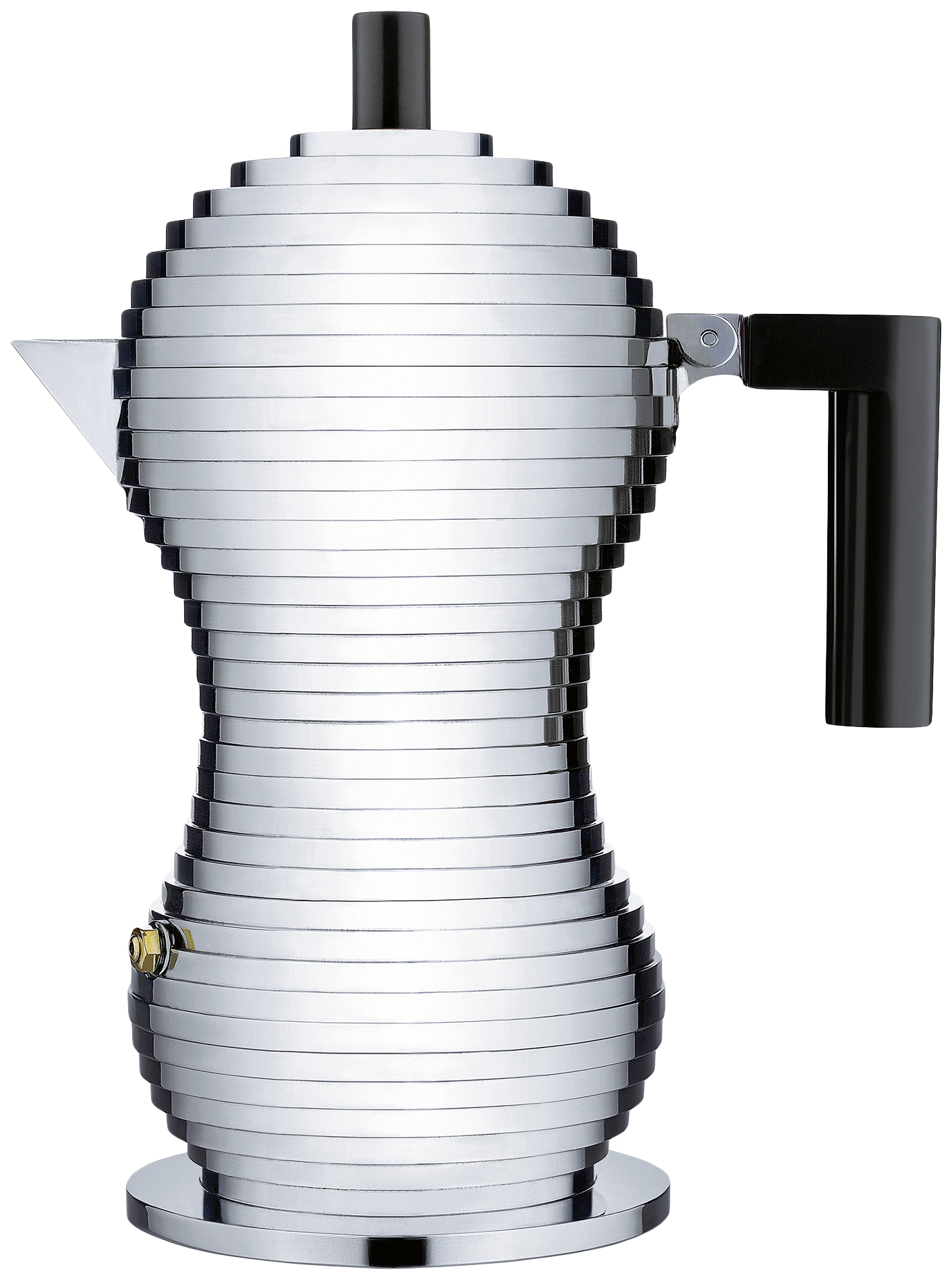 

Гейзерная кофеварка Alessi Pulcina MDL02/3 B Silver/Black, MDL02/3 B