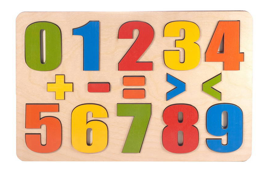 Деревянная игрушка для малышей ТД Бэмби Разноцветные цифры