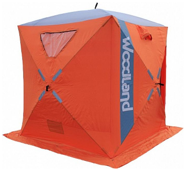 фото Палатка-автомат woodland ice fish одноместная оранжевая/синяя