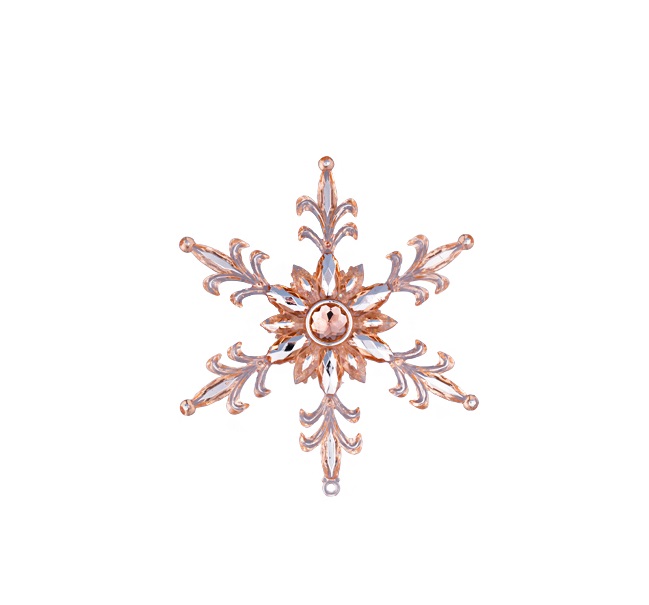 фото Елочная игрушка holiday classics снежинка королевская лилия ad1602g 13 см 1 шт.