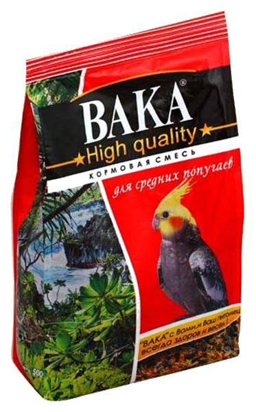 Основной корм Вака High Quality для средних попугаев 500 г