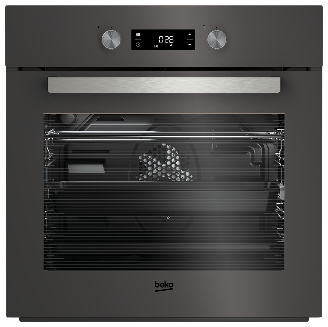 фото Встраиваемый электрический духовой шкаф beko bim24301zgcs grey