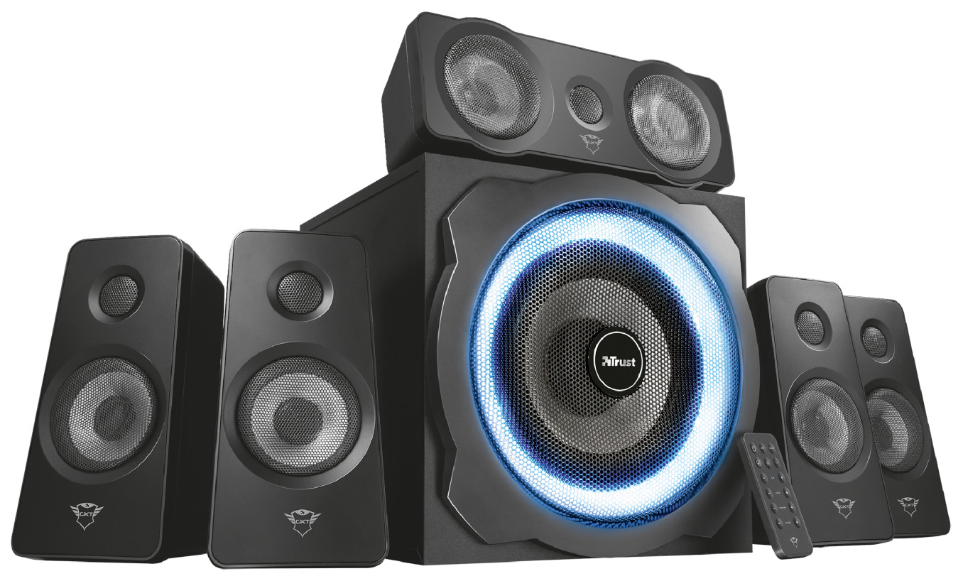 фото Колонки для компьютера trust gxt 658 tytan 5,1 surround speaker system, black