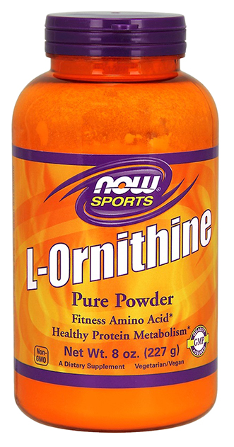 

L-Ornithine Powder NOW Sports 227 г, L-Ornithine Powder