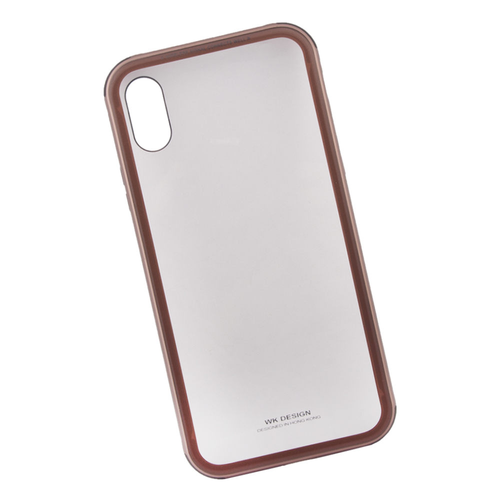 фото Чехол для iphone x wk-kingkong series glass case (золотой)