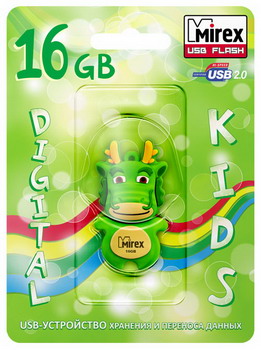 

USB-флешка MIREX Dragon 16GB Green (13600-KIDGDR16), Dragon