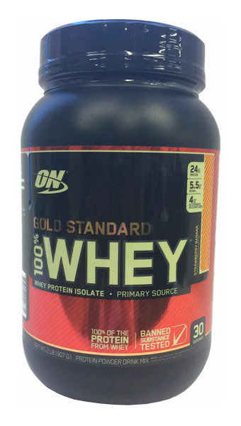 фото Протеин optimum nutrition 100% whey gold standard, 908 г, strawberry banana