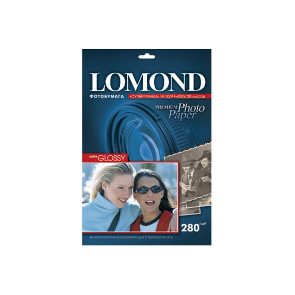 

Фотобумага Lomond 1104102, односторонняя, суперглянцевая, A3, 280 г/м2, 20 листов