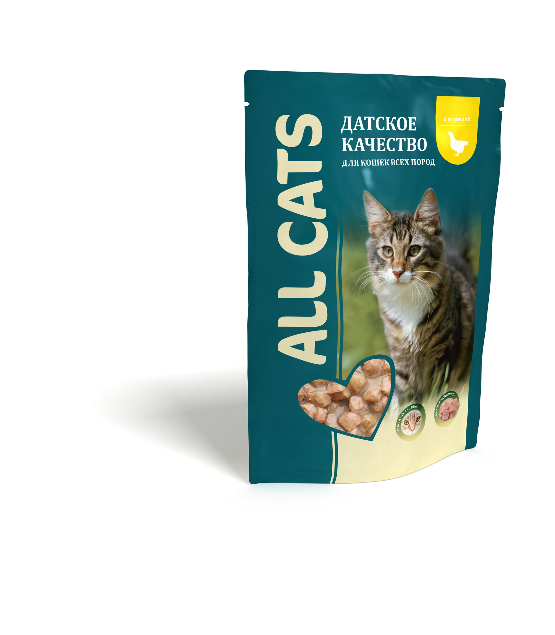 

Влажный корм для кошек ALL CATS, курица, 85г, курица 85 г