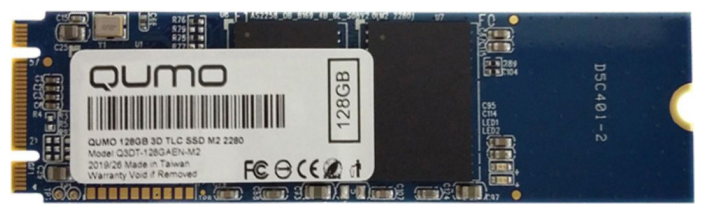 SSD накопитель QUMO Novation M.2 2280 128 ГБ (Q3DT-128GAEN-M2)