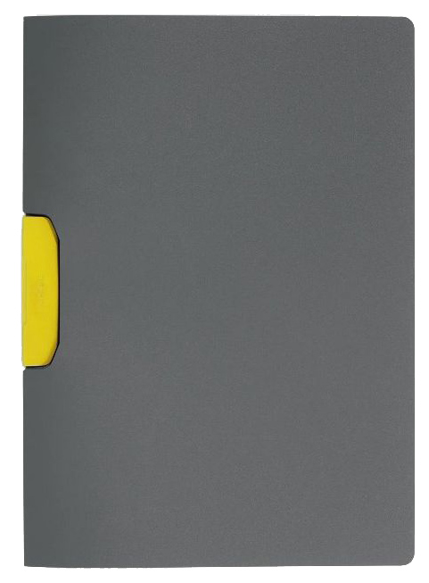

Папка-скоросшиватель Durable Duraswing Color с желтым клипом Графит, на 30 листов
