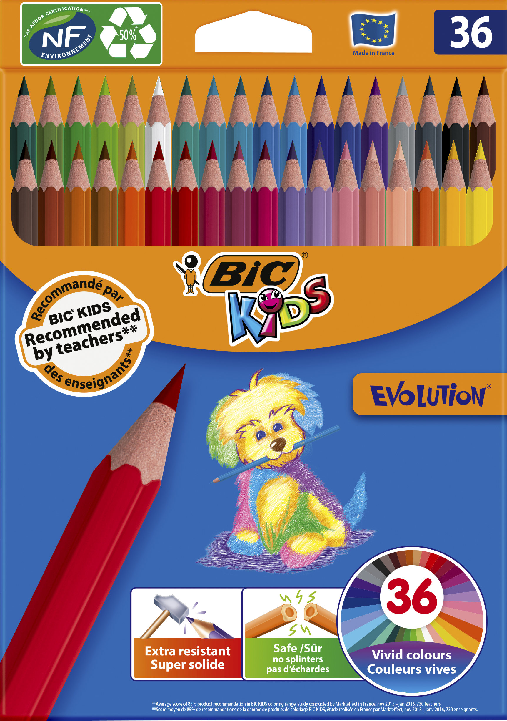 

Карандаши цветные BIC Kids Evolution ECOlutions Коробка x36