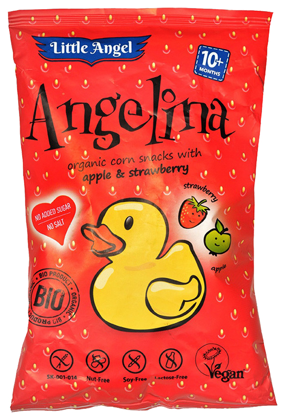 

Снеки кукурузные Little Angel Angelina с яблоком и клубникой