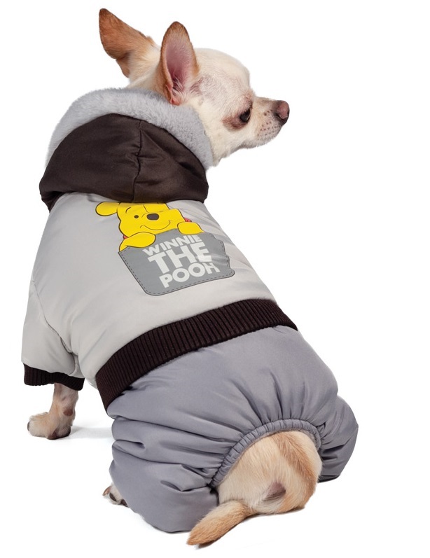 Комбинезон для собак Triol Disney Winnie the Pooh, зимний, серый, L длина спины 35см
