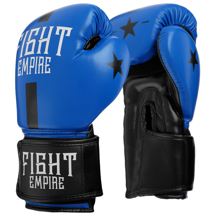 Боксерские перчатки Fight Empire 4153924 синие, 8 унций