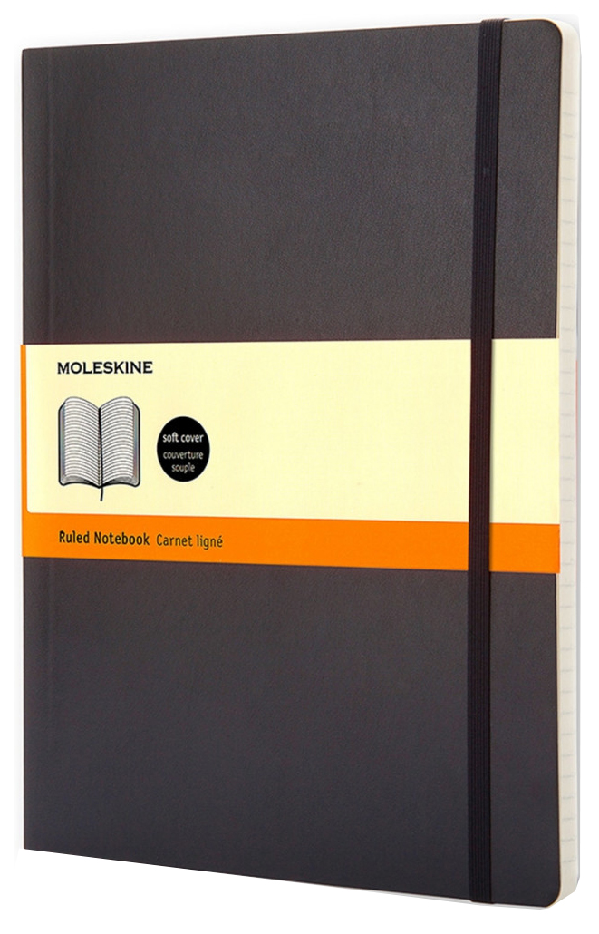 

Блокнот Moleskine Classic Soft Ruled XLarge, 96 листов, в линейку, черный