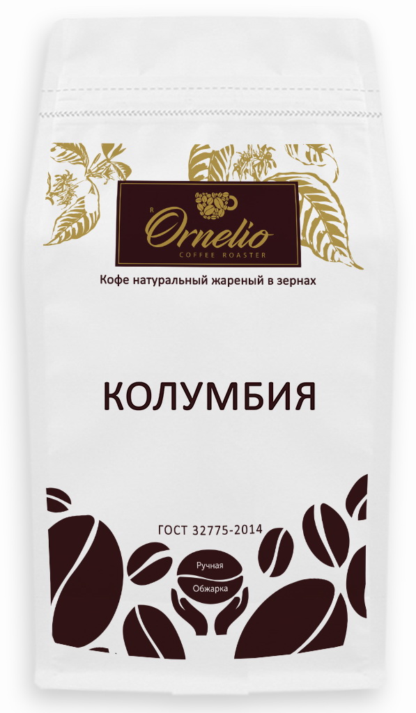 

Кофе арабика Ornelio натуральный жареный в зернах Колумбия 1 кг