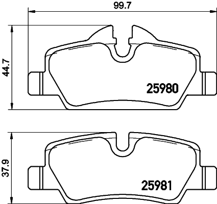 

Комплект тормозных колодок Hella 8DB355021481