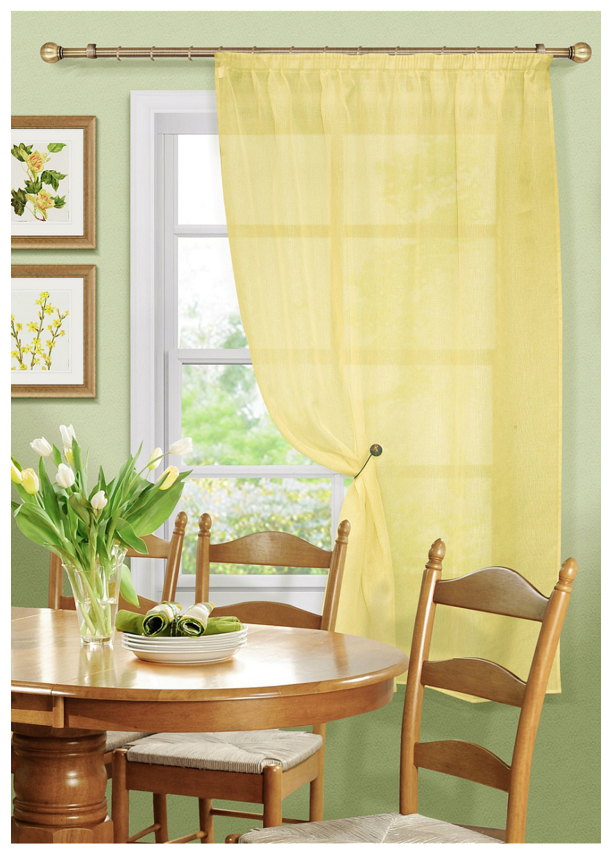 

Тюль Kauffort 111173150 135x170 см желтая, Basicos