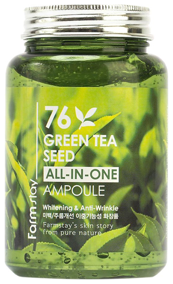 Сыворотка для лица FarmStay 76 Green Tea All-In-One Ampoule многофункциональная, 250 мл
