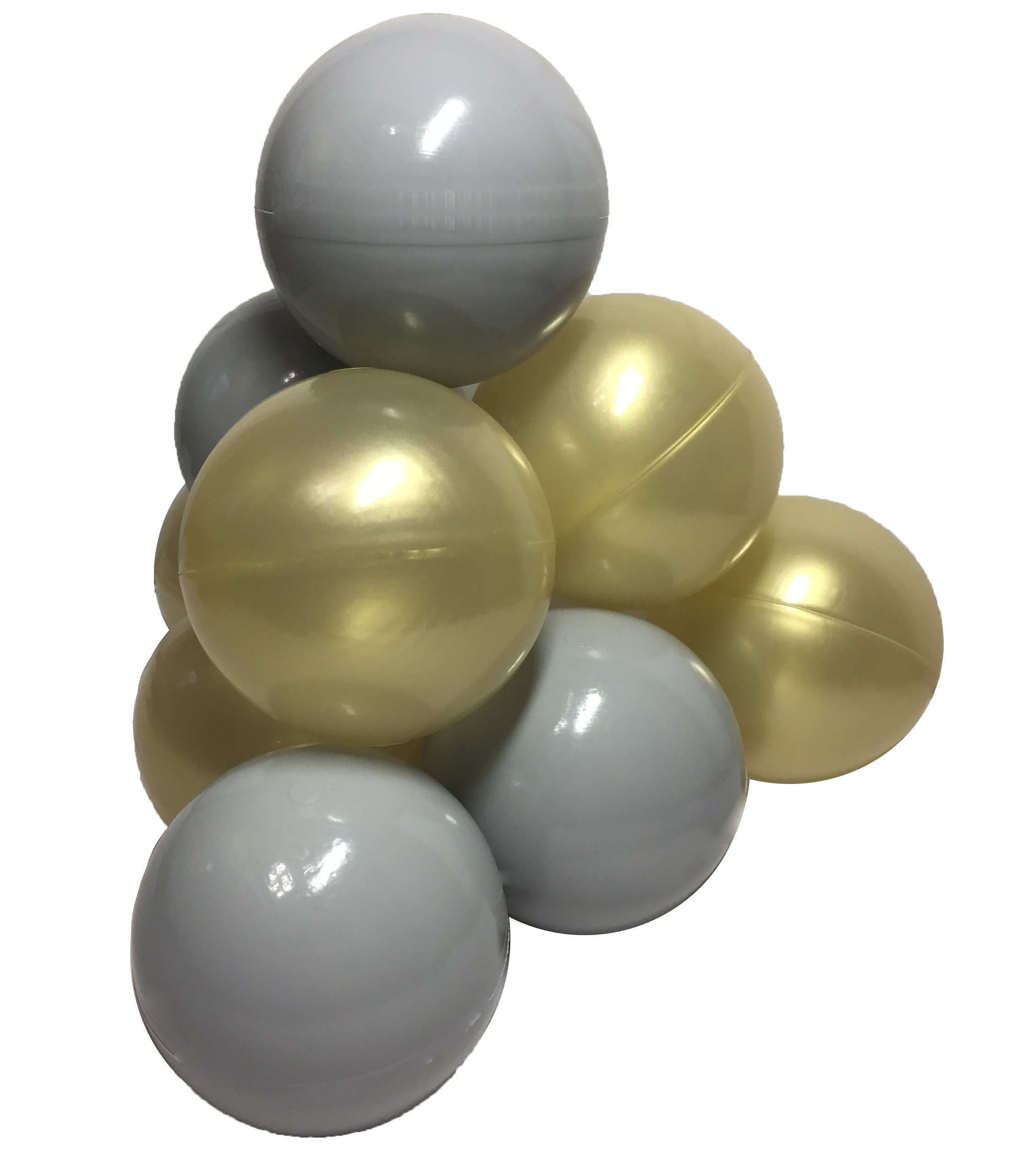 фото Комплект шариков премиум (50шт: золот и серый) для сухого бассейна hotenok