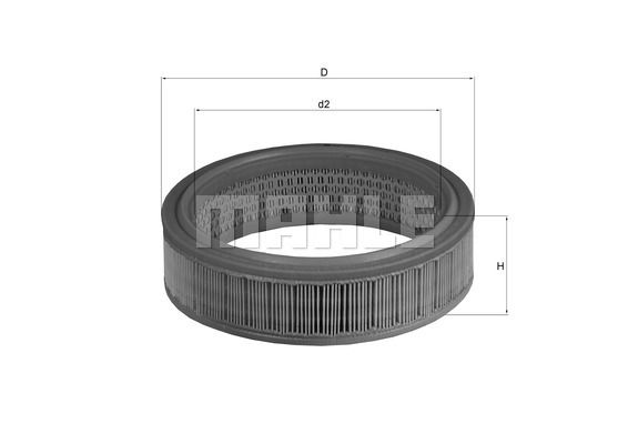 фото Фильтр воздушный knecht lx 158 mahle/knecht