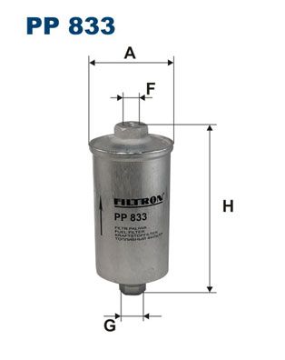 фото Фильтр топливный filtron pp833