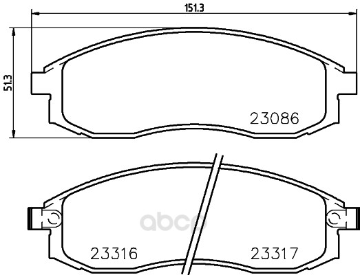 

Комплект тормозных колодок Hella 8DB355016891