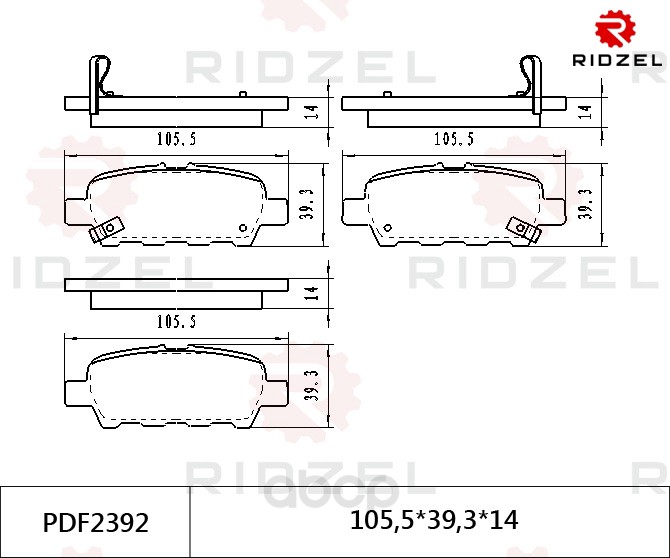 

Комплект тормозных колодок RIDZEL PDF2392