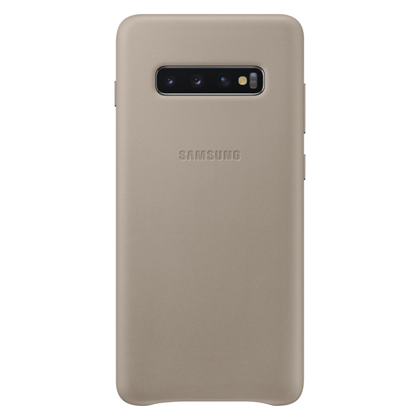 фото Чехол samsung leather cover для galaxy s10 plus grey