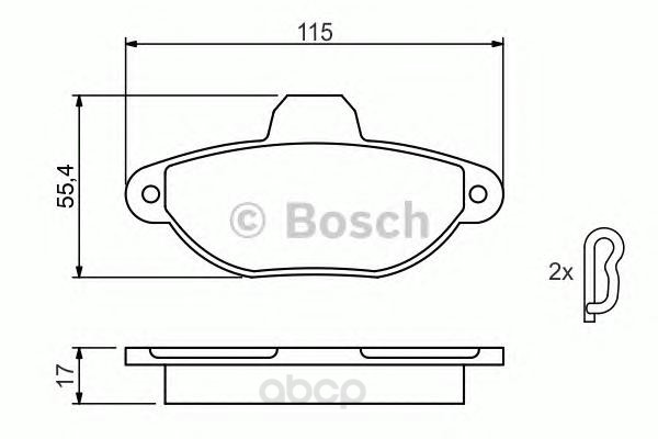 

Тормозные колодки Bosch передние 986461119