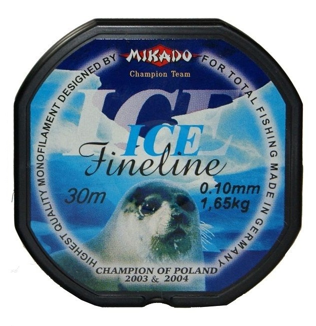 фото Леска монофильная mikado fineline ice 0,1 мм, 30 м, 1,65 кг