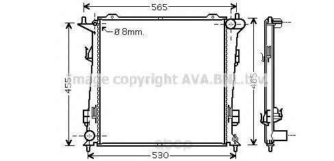 

Радиатор охлаждения двигателя Ava KA2098