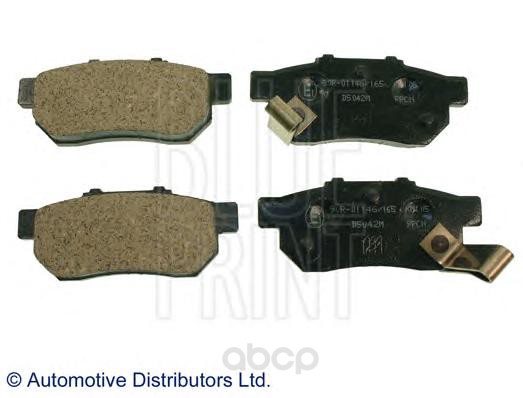 

Колодки тормозные задние honda accord 85-89/civic 87-01 Blue Print ADH24254
