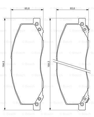 

Комплект тормозных дисковых колодок BOSCH 0 986 494 298