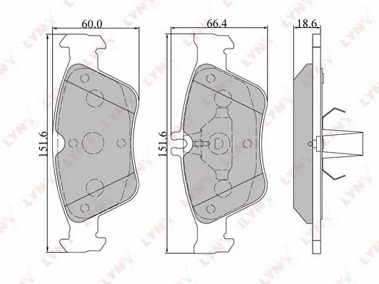 

Тормозные колодки LYNXauto дисковые BD5302