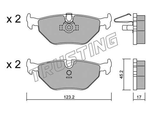 

Тормозные колодки TRUSTING дисковые 2190