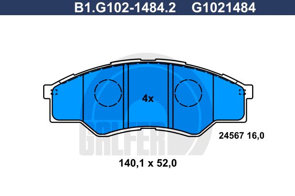 

Тормозные колодки GALFER дисковые B1G10214842