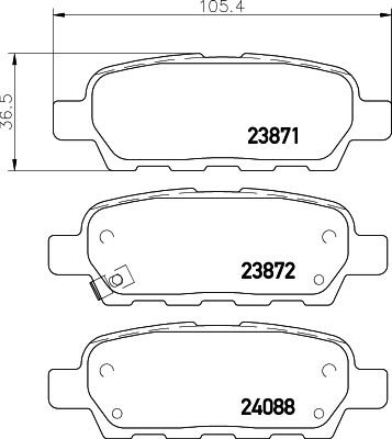 

Комплект тормозных дисковых колодок MINTEX MDB2261