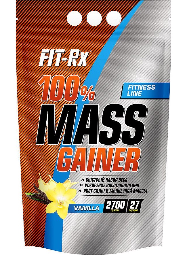 фото Гейнер fit-rx 100% mass gainer, 2700 г, vanilla