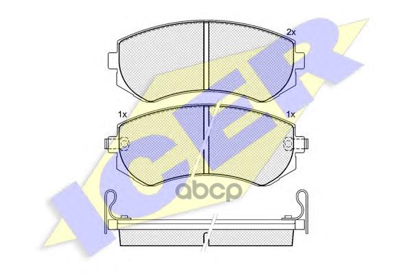 

Комплект тормозных колодок ICER 181300
