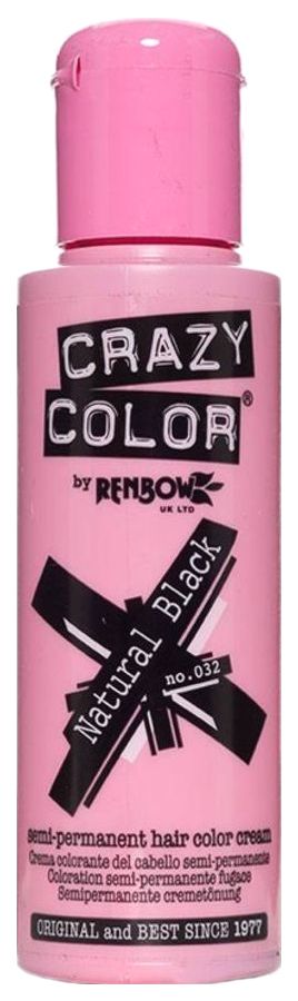 фото Краска для волос crazy color 32 natural black натуральный черный 100 мл