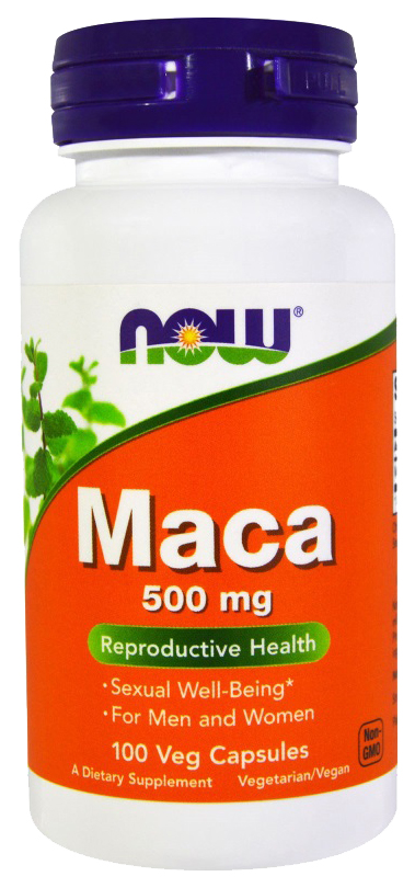 Бустер тестостерона NOW Maca 500 мг 100 капсул