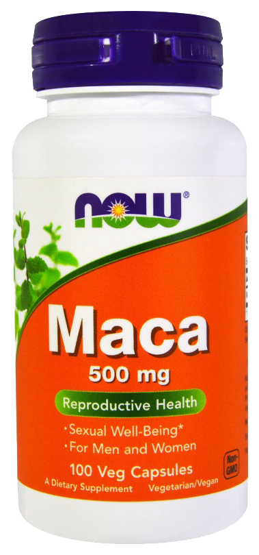 фото Бустер тестостерона now maca 500 мг 100 капсул