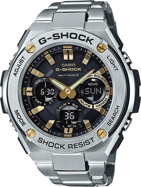 фото Японские наручные часы casio g-shock gst-w110d-1a9 с хронографом