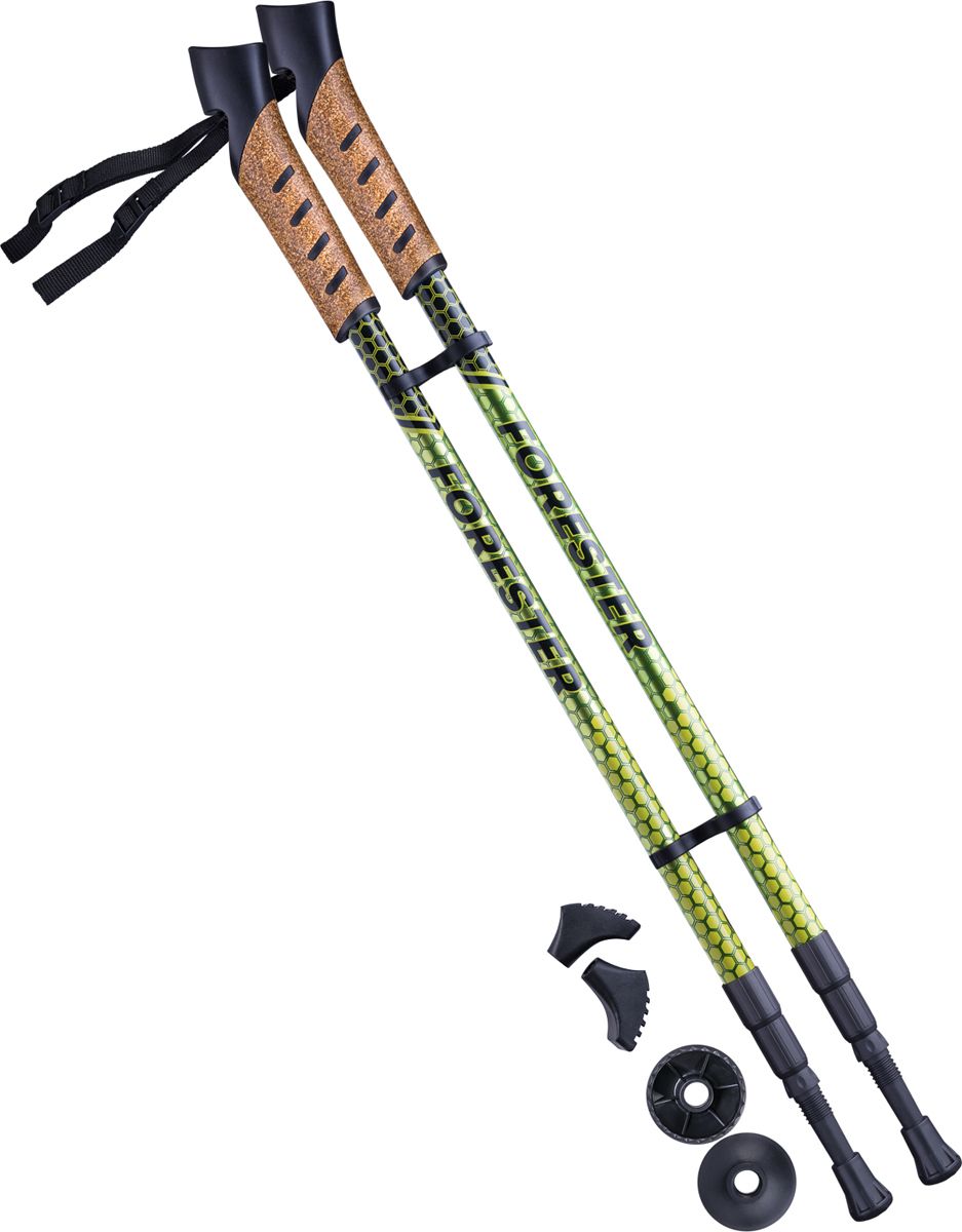 Палки для скандинавской ходьбы Berger Forester, зеленый, 67-135 см