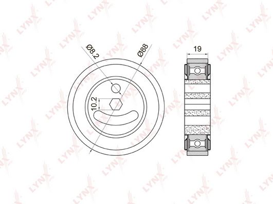

Натяжной ролик LYNXauto PB-5025